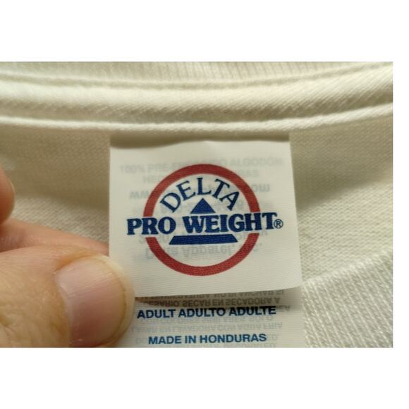 Lot of 4 NEW Delta Pro Weight Men's Size M Solid White T-Shirts Plain Blank - Picture 3 of 4